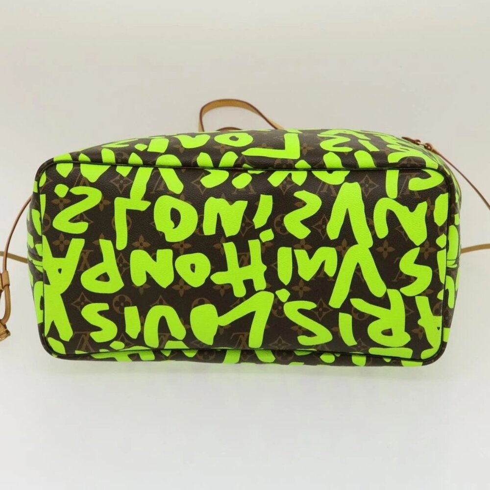 LOUIS VUITTON Monogram Graffiti Neverfull GM Tote Bag Vert M93703 LV Auth 29... - Picture 6 of 15